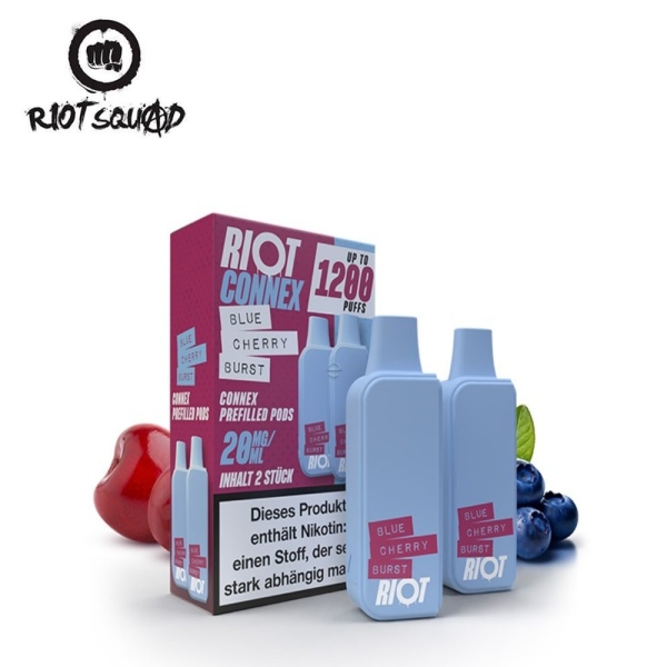 Riot Squad Connex - Blue Cherry Burst - Pods 20mg
